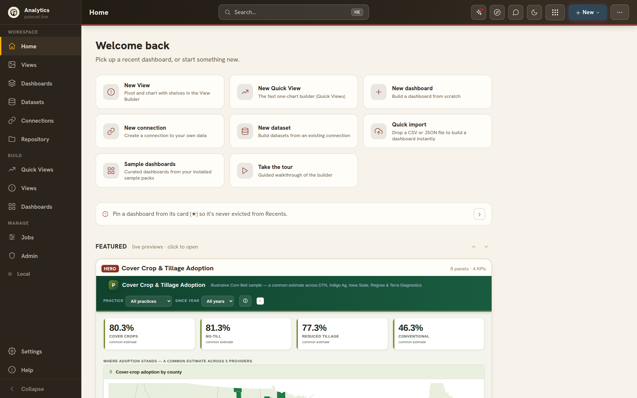 The app chrome in the Editorial palette, light mode